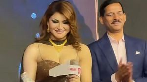 Urvashi Rautela Shines In Royal Gold Ensemble