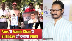 Aamir Khan's birthday celebrations were attended by a large crowd of fans!