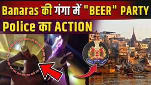 Viral Video: Beer party held on the waves of Ganga, later pleaded before the police! | Varanasi News