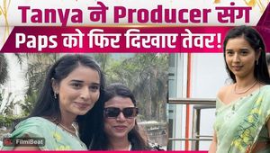 Tanya Mittal once again showed off her "Hawabaazi" on the streets of Mumbai, gave killer poses to the paps along with the producer!