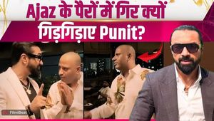 Ajaz Khan Punit Superstar Controversy: Punit fell at the feet of Ajaz Khan and apologized, video goes viral!
