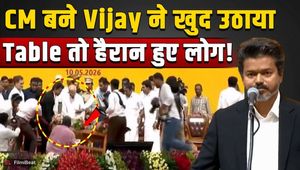 Thalapathy Vijay Seen Lifting Table After Oath Ceremony, Viral Video Wins Hearts!