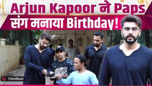Arjun Kapoor Wins Hearts by Cutting Birthday Cake with Paps, Video Goes Viral!