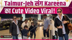 Kareena Kapoor spotted at the airport with sons Jeh and Taimur Ali Khan; video goes viral!