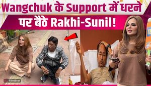 Rakhi Sawant begins a sit-in protest alongside Sunil Pal in support of Sonam Wangchuk! CJP Protest | Hunger Strike