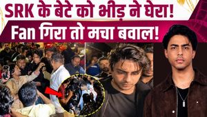 Fan Falls While Trying to Reach Aryan Khan, Viral Video Sparks Massive Reactions!