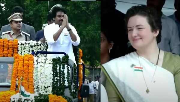 DCM Pawan Kalyan In Open Top Vechicle
