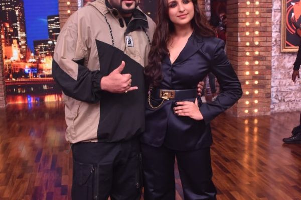 Parineeti Chopra & Badshah snapped on the sets of Movie Masti With Maniesh Paul
