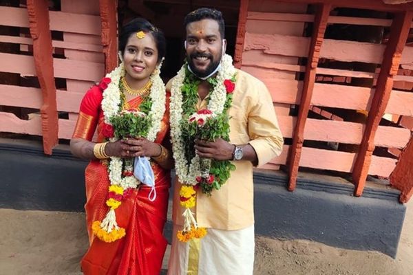 Manikandan Achari And Anjali Marriage Photos