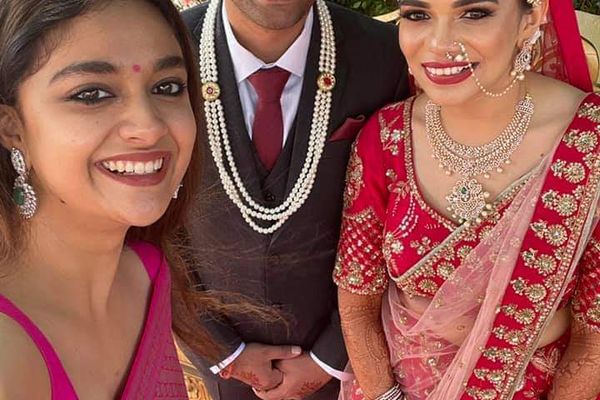 Keerthy Suresh At Her Close Friend wedding