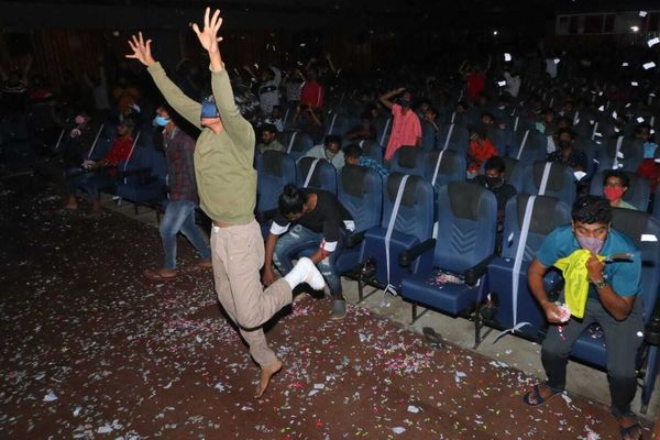 Fans Celebrate Grand  Master Movie Release
