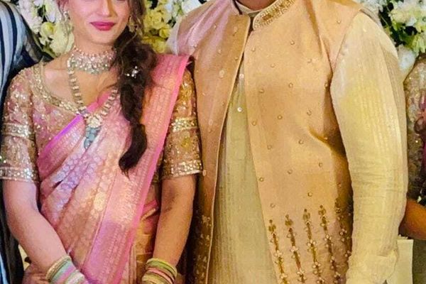 Abhishek Ambareesh And Aviva Bidappa Engagement Photos
