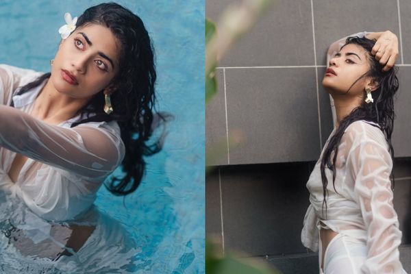 Abhignya Vuthaluru Turns a White Shirt Into the Boldest Poolside Fashion Statement