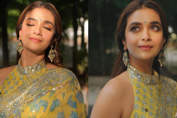 సూర్యుడికే మైకం తెప్పించేలా.. చీరకట్టులో మెరిసిన కీర్తి సురేశ్.. బ్యూటీఫుల్ పిక్స్