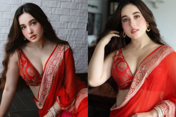 Aditi Budhathoki's Ethereal Red Saree Look Is Pure Fashion Inspiration
