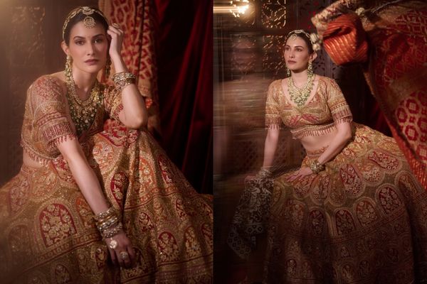 Amyra Dastur Turns Heads in Regal Lehenga, Redefining Royal Ethnic Fashion