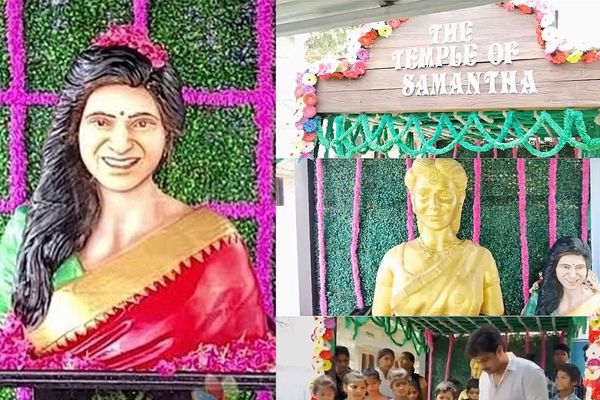 Fan Builds Temple for Samantha Ruth Prabhu On her 38th Birthday In Andhra Pradesh