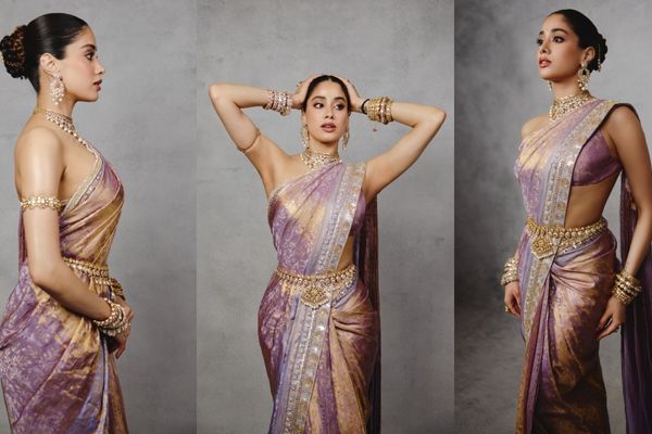 Janhvi Kapoor Celebrates Manish Malhotra's Paris Couture Week Debut in a Regal Kanchivaram-Inspired Look