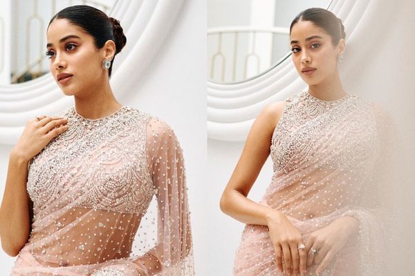 Janhvi Kapoor ने साड़ी में दिखाया हुस्न, हर किसी की एक्ट्रेस पर ही टिकी रह गईं नज़रें 