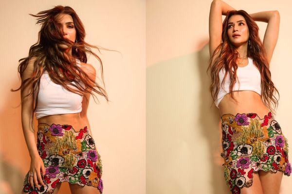 Kriti Sanon’s Bold Embellished Mini Skirt Look Is Breaking The Internet With Y2K Glam Energy