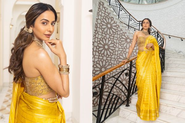 Rakul Preet Singh Brings Royal Festive Fashion Back in a Sunshine Yellow Saree