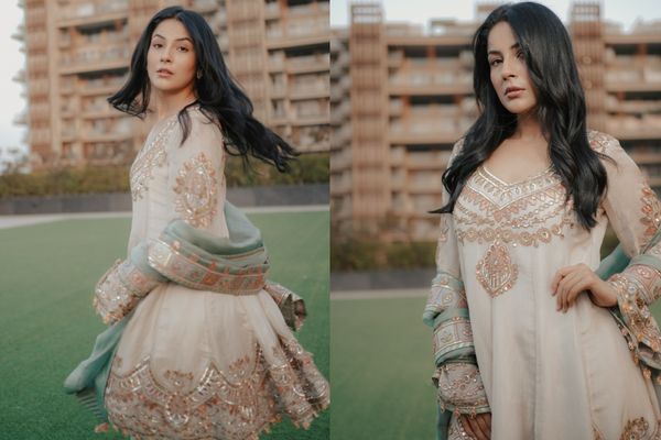 Shehnaaz Gill Redefines Ethnic Fashion with a Regal Embroidered Anarkali Look