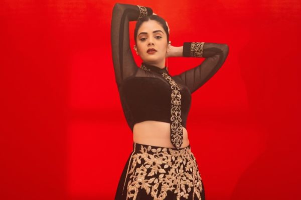 Sreemukhi Turns Up The Glam Quotient In Bold Black Embroidered Looks