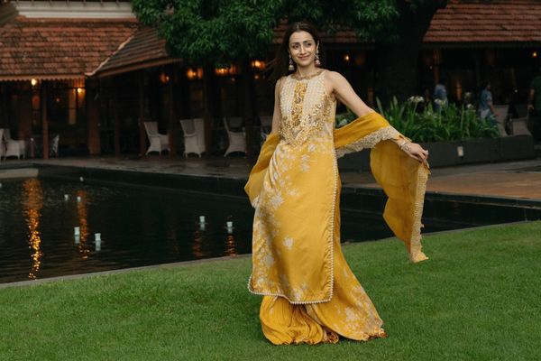 Trisha Krishnan Shines in Regal Yellow Ethnic Fashion