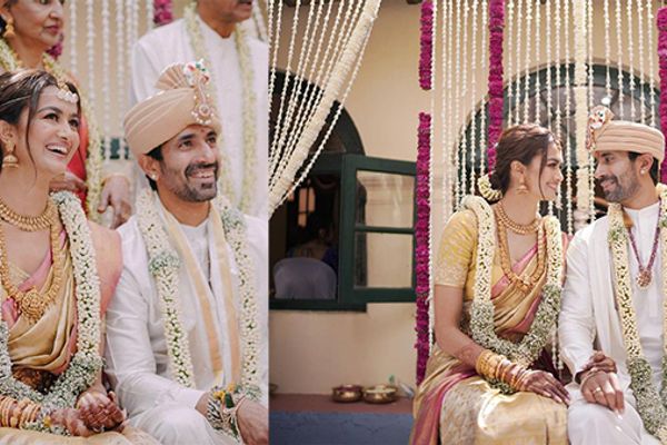 Vajrakaya Fame Shubra Aiyappa and Businessman Vishal Shivappa Wedding Photos