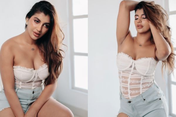 Yashika Aannand Breaks the Internet With Her Bold White Lace Look and Fierce Style Aura