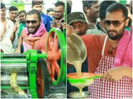 ರೈತ ಕುಟುಂಬಕ್ಕಾಗಿ ಕಬ್ಬಿನ ಹಾಲು ಮಾರಿದ ಶ್ರೀಮುರಳಿ