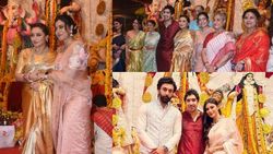 दुर्गा पूजा के मौके पर पंडाल में लगा सितारों का जमावड़ा, जमकर हुई हंसी-ठिठोली और मस्ती  