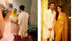 Vicky Kaushal Katrina Kaif first Diwali pics:विकी कौशल ने 'घर की लक्ष्मी' कैटरीना कैफ के साथ की दिवाली पूजा