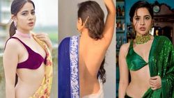 Urfi Javed Pics: साड़ी पहनकर उर्फी ने गिराई बिजली, कभी गिराया पल्लू... तो कभी ब्लाउज के साथ किया खेल 