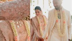 अथिया शेट्टी के लहंगे पर था जरदोजी का हाथ का काम, 10 हजार घंटों में बनकर हुआ तैयार 