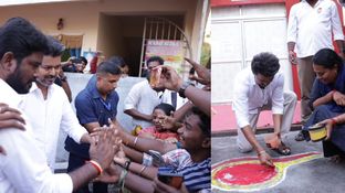 Vijay: விசில் கோலம் போட்டு.. பெரம்பூரில் வீடு வீடாக பிரசாரம் செய்யும் விஜய்.. மனுஷன் மிரட்டுறாப்ளயே!