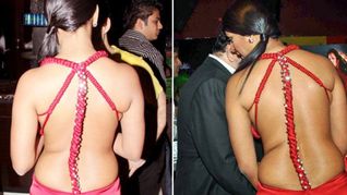 VIDEO: शादी के रिशेप्शन पर लहंगे पर चोली की जगह अजीबोगरीब टॉप पहने ही पहुंच गई ये एक्ट्रेस, हुई ट्रोल!