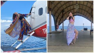 വിമാനത്തിൽ തൂങ്ങി നിന്ന് കടൽ കാഴ്ച കണ്ട് ഹൻസിക, നടിയുടെ ചിത്രം വൈറലാകുന്നു...