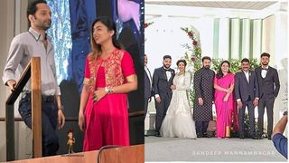 നസ്രിയയുടെ കൈപിടിച്ച് ഫഹദ് ഫാസിലുമെത്തി,  അനീഷയുടെ വിവാഹ വിരുന്നിനിടയിലെ ചിത്രം വൈറല്‍