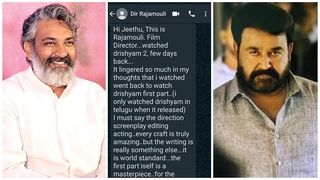 'ജീത്തു, ഇത് ലോകനിലവാരമുള്ള എഴുത്ത്'; ദൃശ്യം 2വിനെ കുറിച്ച് രാജമൗലിയുടെ മെസേജ്