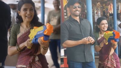 ಮಲೆನಾಡ ಮಣ್ಣಿನಲ್ಲಿ ಸಮಂತಾ ಹೋಳಿ ; ಶಿವಮೊಗ್ಗದ ಹೊಸನಗರದಲ್ಲಿ ಗಂಡ ರಾಜ್ ಜೊತೆ 'ಬಂಗಾರಂ' ಸಂಭ್ರಮ