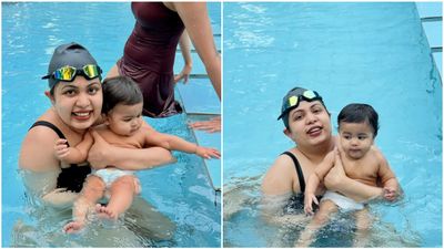 ഡയപ്പര്‍ ഇട്ട് വെള്ളത്തില്‍ ഇറക്കല്ലേ! ഓമിക്കൊപ്പം പൂളില്‍ ദിയ!  അശ്രദ്ധയെന്ന് വിമര്‍ശനം! വായടപ്പിച്ച് മറുപടി