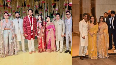 திருமணத்தில் ஒருவழியா சிரிச்ச சச்சின் மகன்.. ஷாருக்கான் முதல் ஐஸ்வர்யா ராய் என ஸ்டார்ஸ் படையெடுப்பு!