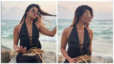 உள்ளாடை இல்லாமல் கவர்ச்சி உடையில்.. பீச்சில் காத்துவாங்கும் நடிகை யாஷிகா ஆனந்த்!