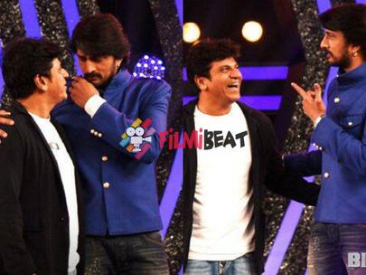 Shivarajkumar And Sudeep At 'Bigg Boss' 
