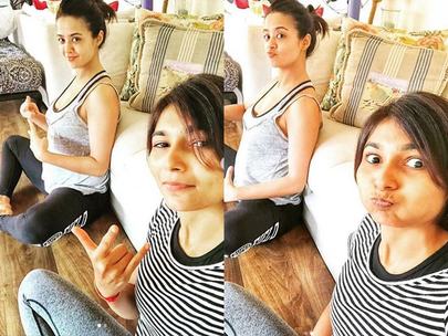 Surveen Chawla Flaunts Her Baby Bump While Performing Yoga!