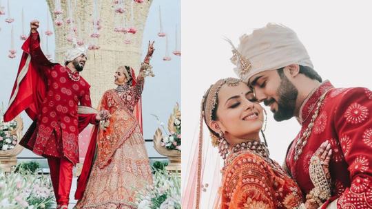 Shrenu Parikh Wedding Pics: Ishqbaaaz Actress Shares Cute Moment With Akshay Mhatre As They Twin In Red