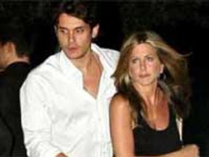 Aniston sends scented good luck note to Mayer