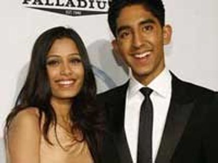 Freida's romantic dinner with Dev Patel