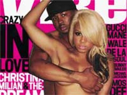 Christina Milian poses topless with new beau